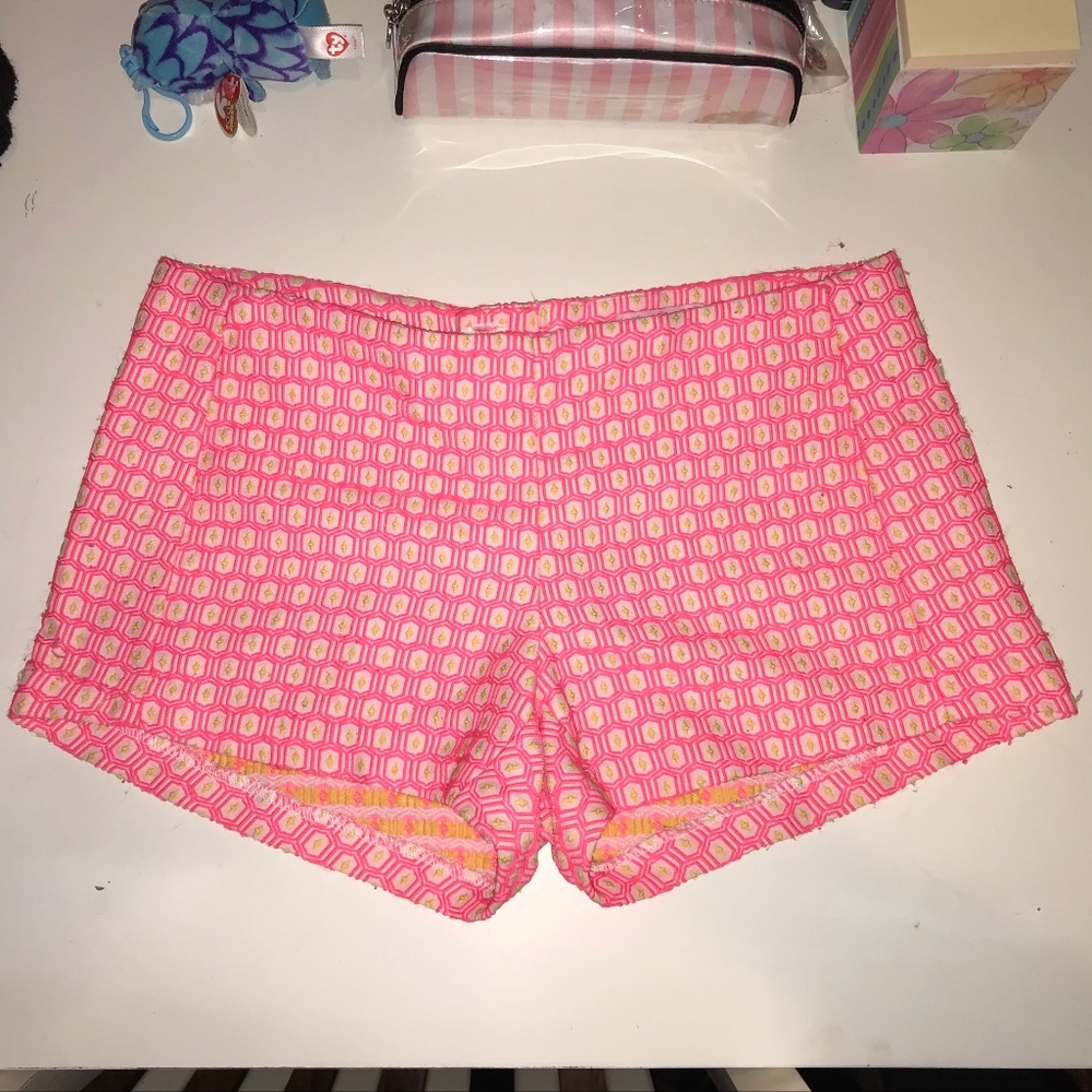 RARE Lilly Pulitzer Yellow and Pink Shorts Size 0